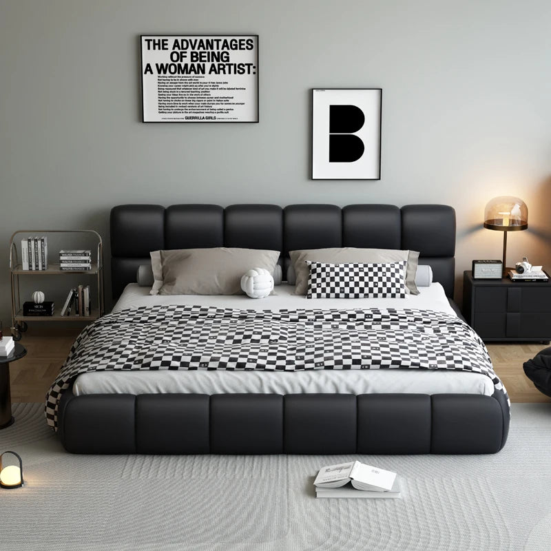 Designer Black Luxury Double Bed Modern High End Headboards Frames