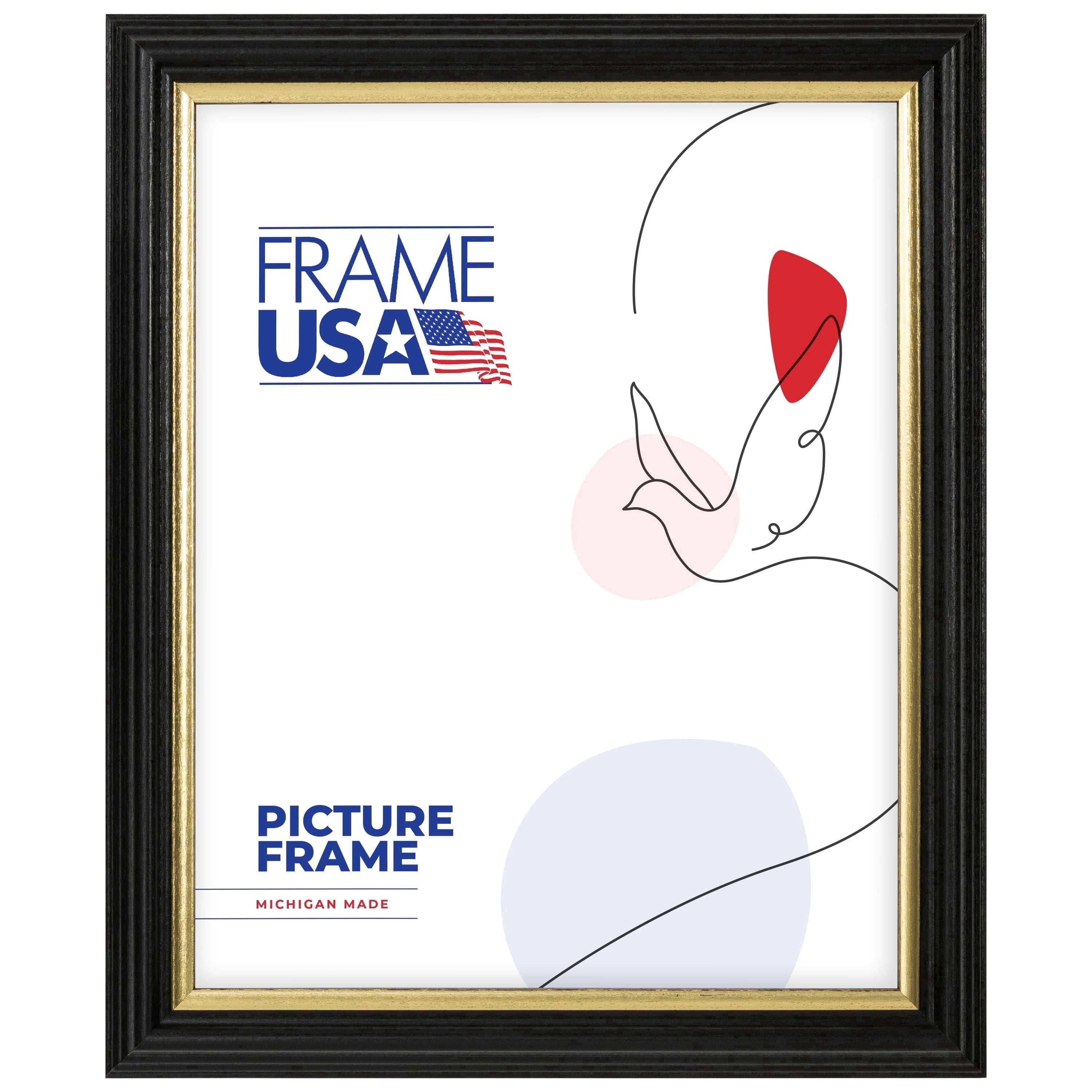 Designer Black with Gold 18x24 Inch Picture Frame