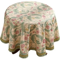 Designer Blue Tablecloth for Rectangle Tables,Vintage Linen with Leaves and Flowers Pattern Tablecloths,Farmhouse Floral Table Cover Cloth Decor for Kitchen Dining Christmas,60"*71"