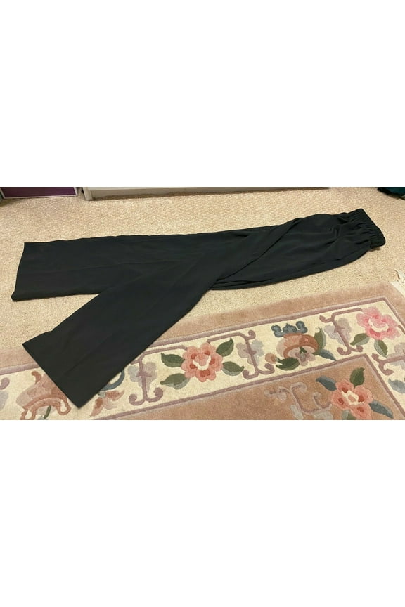 Designer Boutique Trouser Pants Pakistani Indian S Washable Georgette Black New