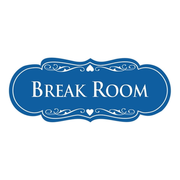 Designer Break Room Sign(Blue) - Medium