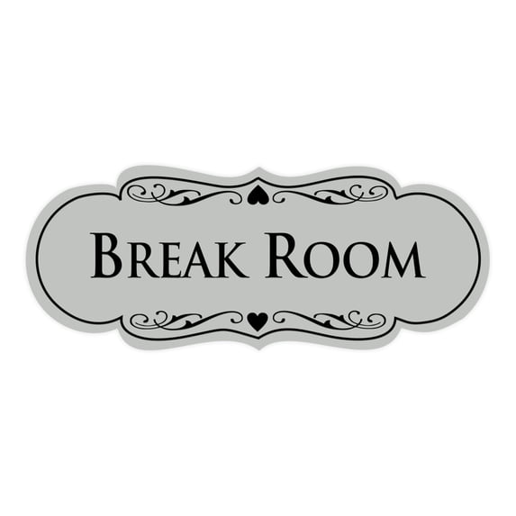 Designer Break Room Sign(Lt Gray) - Small