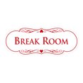 thumbnail image 1 of Designer Break Room Sign(White/Red) - Large, 1 of 6