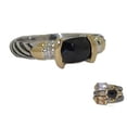 thumbnail image 1 of Designer Cable Stackable Ring Jet Black, 1 of 1