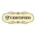 thumbnail image 1 of Designer Certified Sign (Ivory/Dark Brown) - Small, 1 of 5