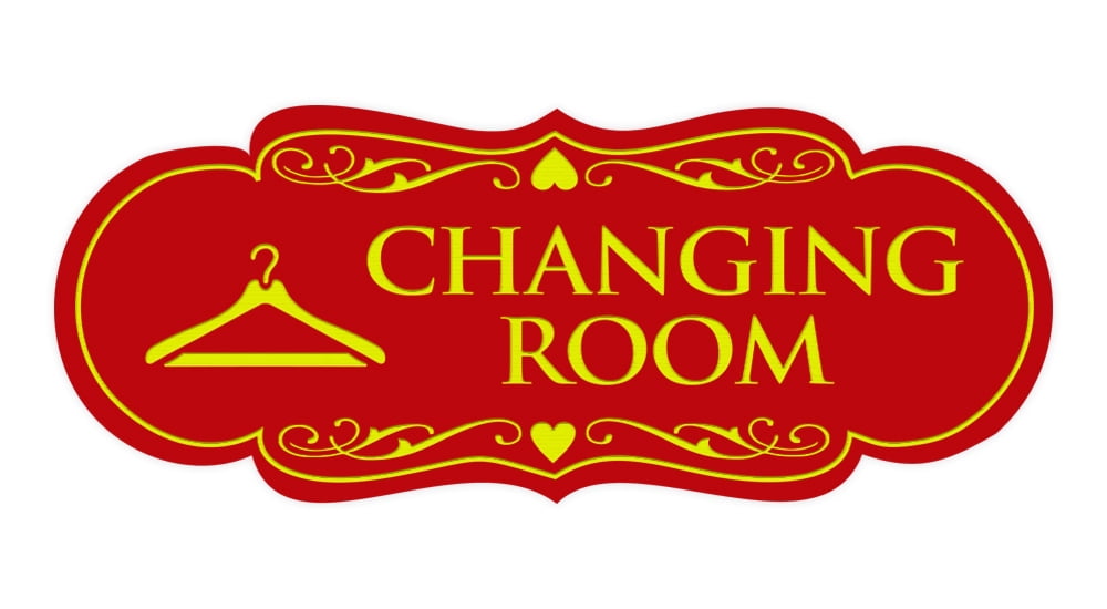 Designer Changing Room Sign (Red/Yellow) - Small - Walmart.com