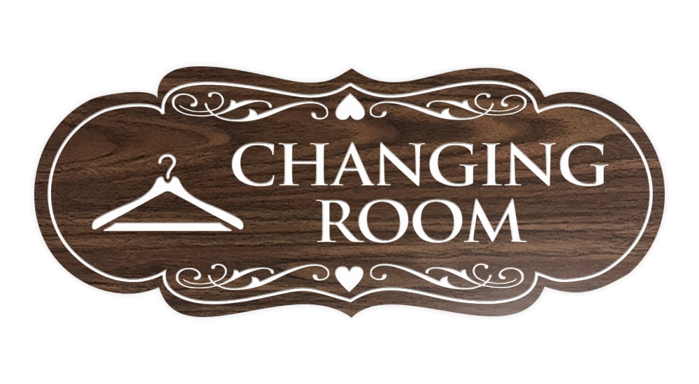 Designer Changing Room Sign (Walnut) - Large - Walmart.com