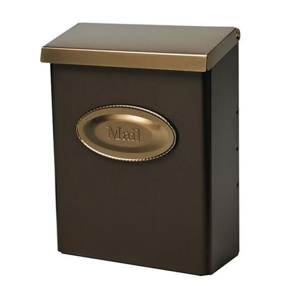Designer Classic Galvanized Steel Wall Mount Mailbox, Venetian Bronze