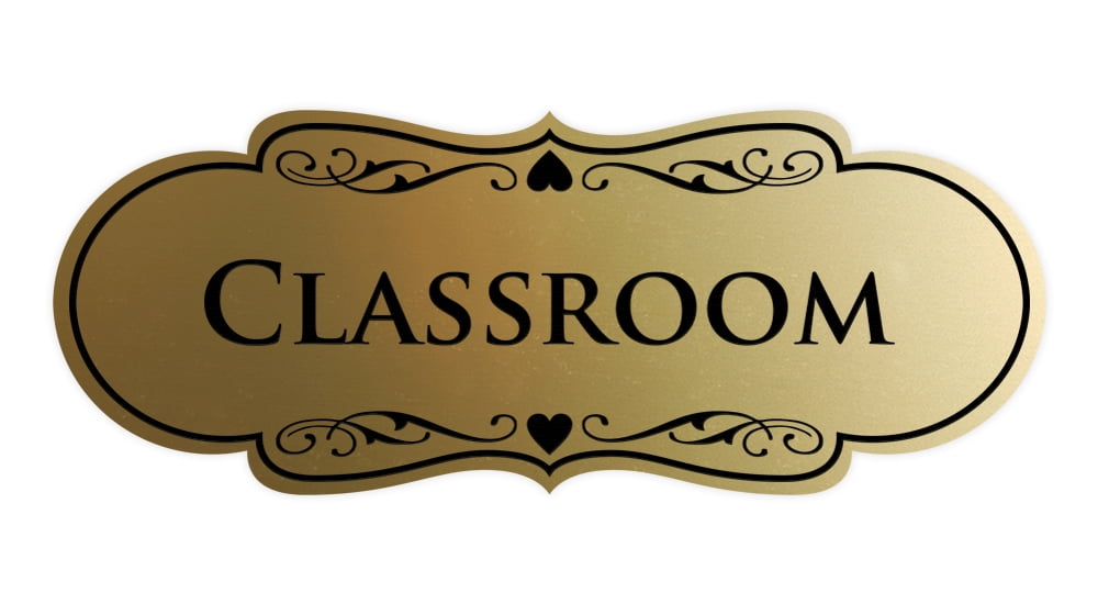 Class Sign Design Designer Classroom Sign (Brushed Gold) - Large - Walmart.com