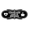 thumbnail image 1 of Designer Coffee Bar Love is Brewing Sign (Black) - Large, 1 of 4
