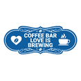 thumbnail image 1 of Designer Coffee Bar Love is Brewing Sign (Blue) - Small, 1 of 4