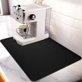 thumbnail image 1 of Designer Coffee Bar Mat, Large 16 x 24 Inches, Rubber Backing, Absorbent Coffee Maker Mats for Dish Drying, Kitchen Countertop, Heat Resistant, Solid Black, 1 of 8
