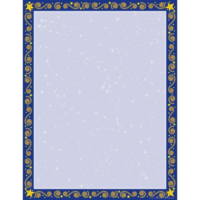 Designer Computer Paper, Reach For The Stars, 8.5O x11O, Decorative