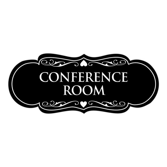 Designer Conference Room Sign(Black) - Small