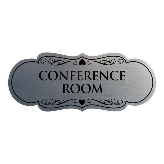 Designer Conference Room Sign(Brushed Silver) - Small