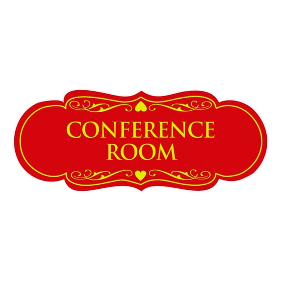 Designer Conference Room Sign(Red/Yellow) - Large