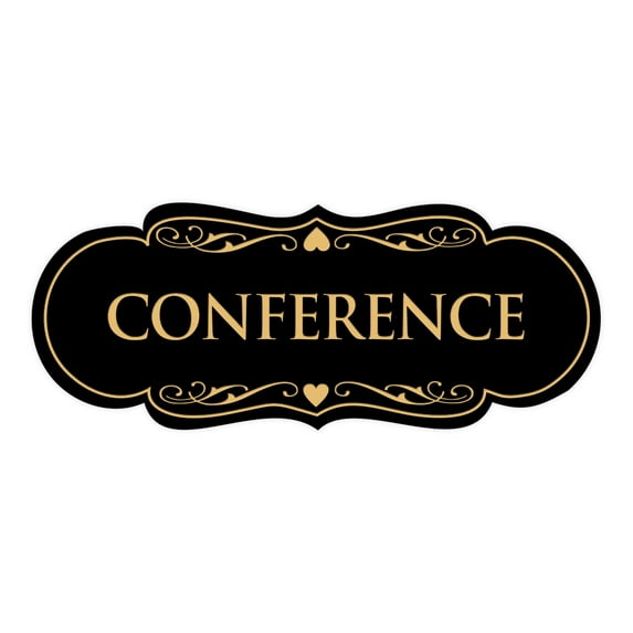 Designer Conference Sign(Black /Gold) - Small