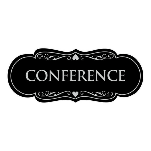 Designer Conference Sign(Black / Silver) - Small