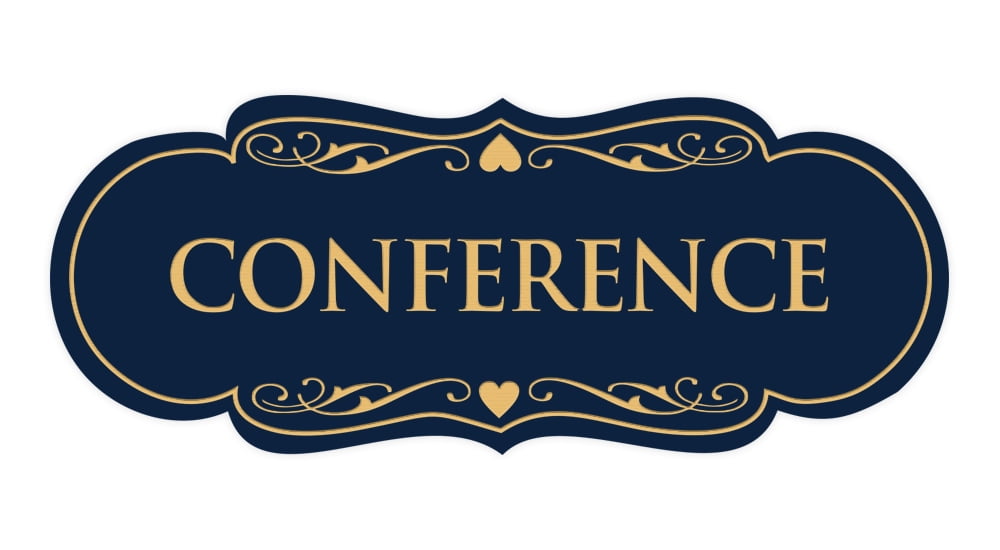 Designer Conference Sign(Navy Blue/Gold) - Large - Walmart.com