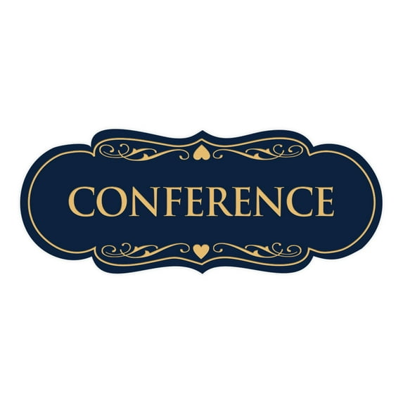 Designer Conference Sign(Navy Blue/Gold) - Small