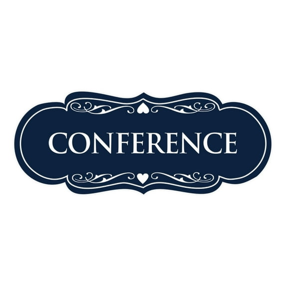 Designer Conference Sign(Navy Blue / White) - Small