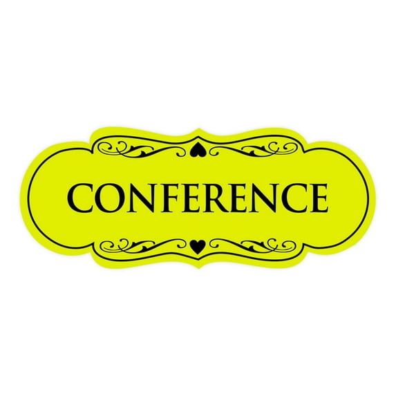 Designer Conference Sign(Yellow / Black) - Small