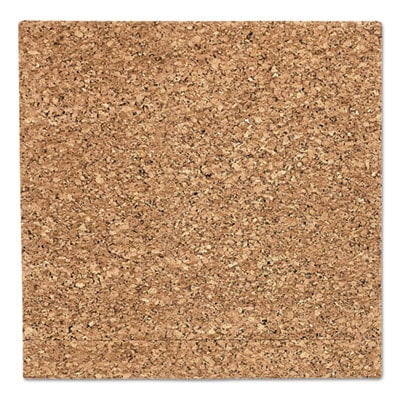 Designer Cork Bulletin Board, 18" x 18", Natural