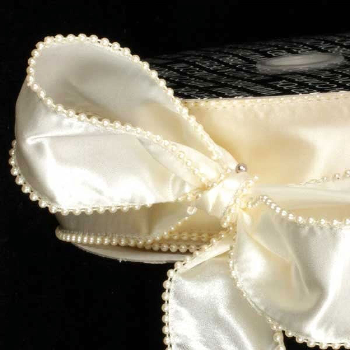 The Ribbon People Ivory Solid Edge Wired Craft Ribbon 2