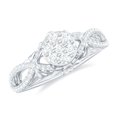 thumbnail image 1 of Designer Cubic Zirconia Engagement Ring for Women (0.75 CT), 10K White Gold, US 9.00, 1 of 9