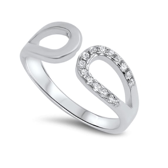Designer Cubic Zirconia Ring Sterling Silver 925