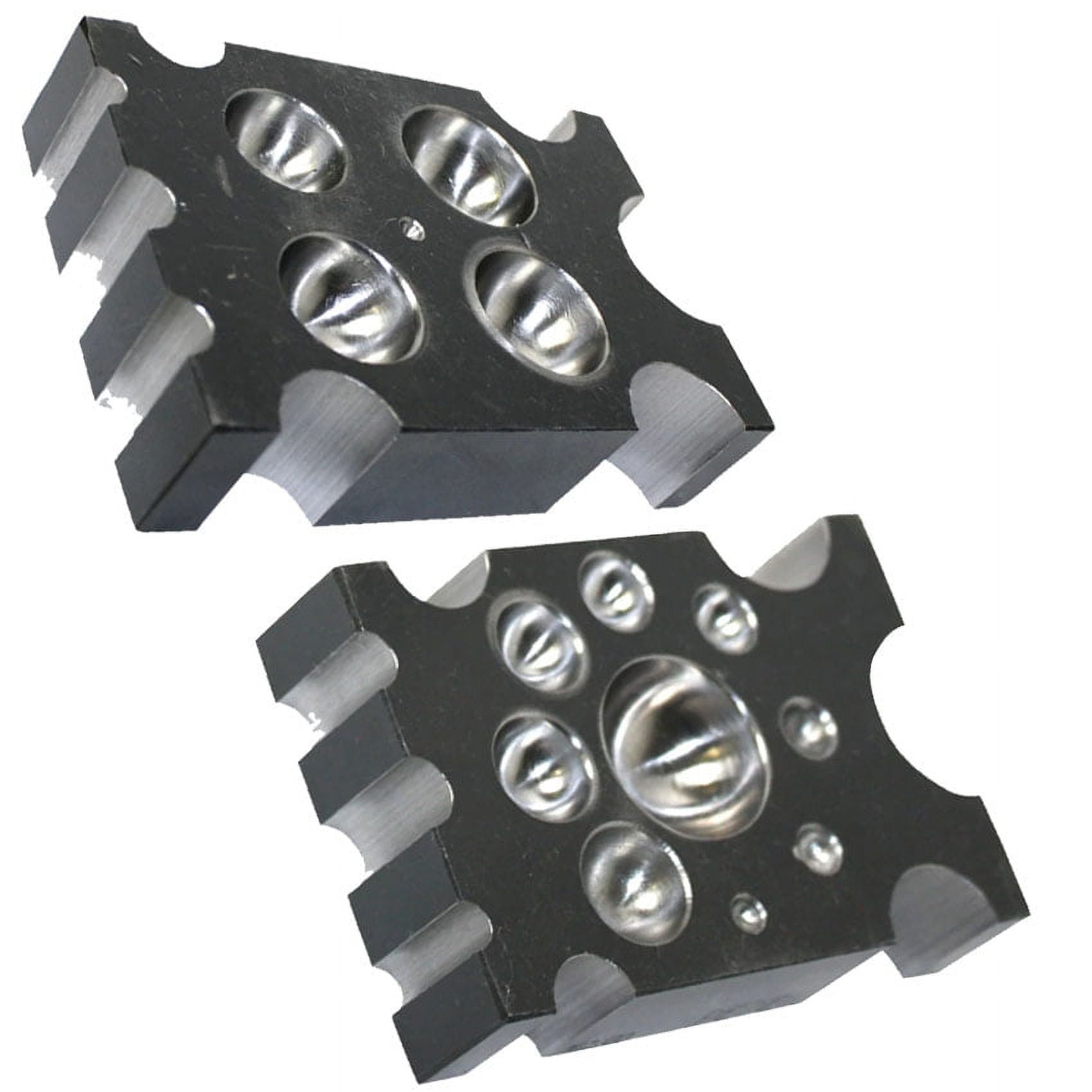 Designer Dapping Flat Block High Grade Steel 22 Depressions Jewelry Forming Tool