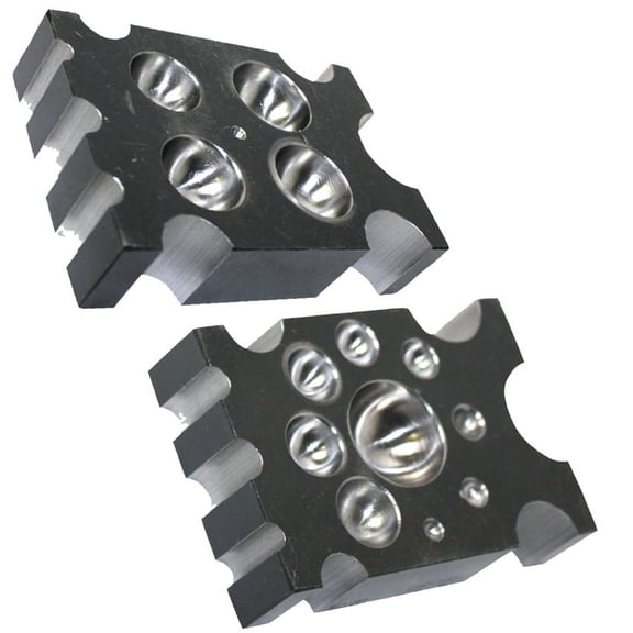 Designer Dapping Flat Block High Grade Steel 22 Depressions Jewelry Forming Tool