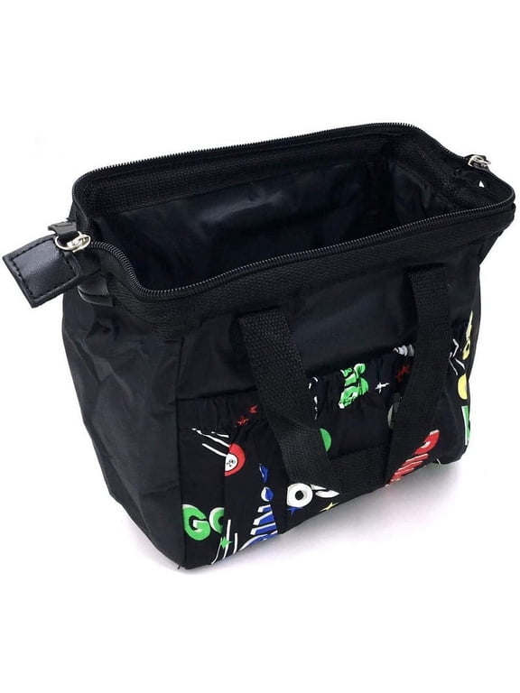 Bingo Space Bag Tote Bag Black 6 Pocket