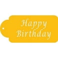 thumbnail image 1 of Designer Decorating Cake Stencil Happy Birthday, 3"H x 5"W in finished size, 1 of 1