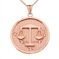 thumbnail image 1 of Designer Diamond Libra Constellation Pendant Necklace in Rose Gold - 10K, Pendant with 16" chain, 1 of 1