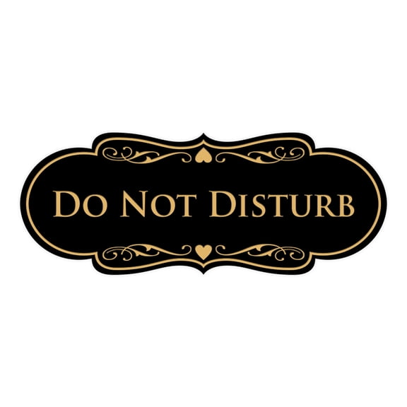 Designer Do Not Disturb Sign (Black Gold) - Medium