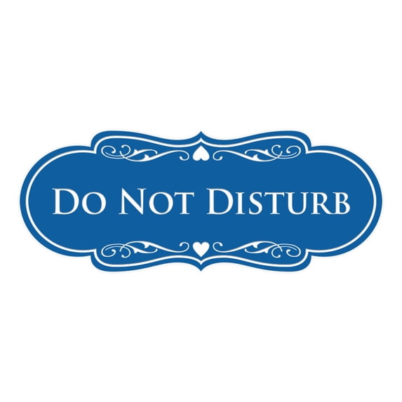 Designer Do Not Disturb Sign (Blue) - Medium
