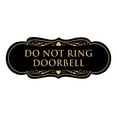 thumbnail image 1 of Designer Do Not Ring Doorbell Sign(Black /Gold) - Small, 1 of 6
