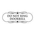 thumbnail image 1 of Designer Do Not Ring Doorbell Sign(White) - Small, 1 of 6