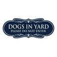 thumbnail image 1 of Designer Dogs In Yard Please Do Not Enter Sign (Navy Blue / White) - Large, 1 of 5