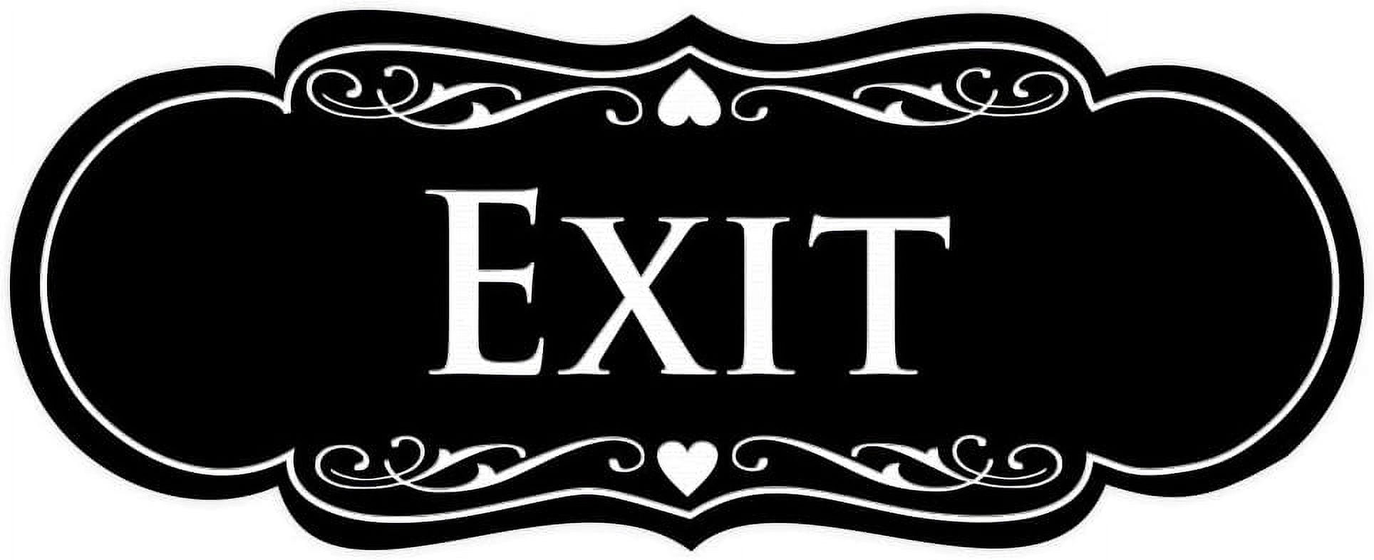 Designer EXIT Sign - Black - Large (5 Pack) - Walmart.com