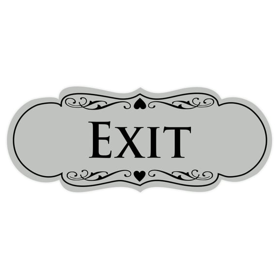 Designer EXIT Sign - Lt Gray - Large