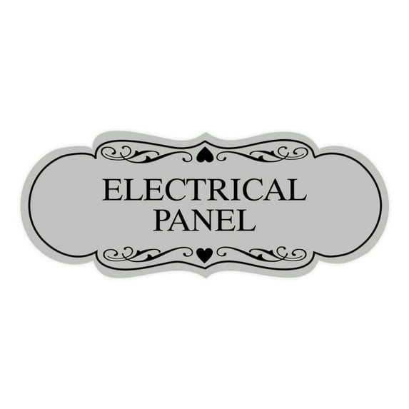 Designer Electrical Panel Sign(Lt Gray) - Large