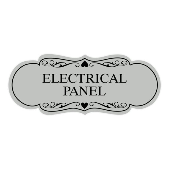 Designer Electrical Panel Sign(Lt Gray) - Small