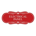 thumbnail image 1 of Designer Electrical Panel Sign(Red) - Small, 1 of 6