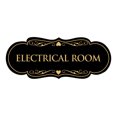 thumbnail image 1 of Designer Electrical Room Sign(Black Gold) - Large, 1 of 6