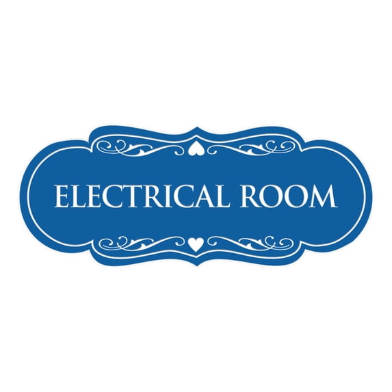 Designer Electrical Room Sign(Blue) - Large