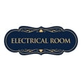 thumbnail image 1 of Designer Electrical Room Sign(Navy Blue/Gold) - Large, 1 of 6