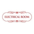 thumbnail image 1 of Designer Electrical Room Sign(White/Red) - Large, 1 of 6
