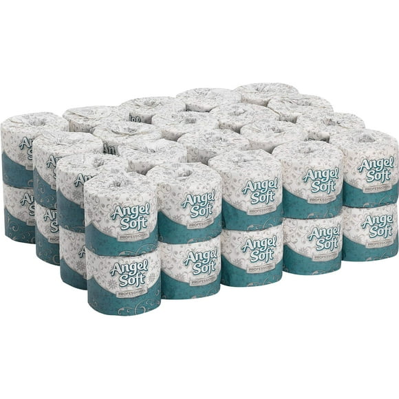 Designer Embossed Toilet Paper, Ultra Soft 2-Ply Bath Tissue, 40 Rolls x 450 Sheets, Perfect for High-Traffic Restrooms, White